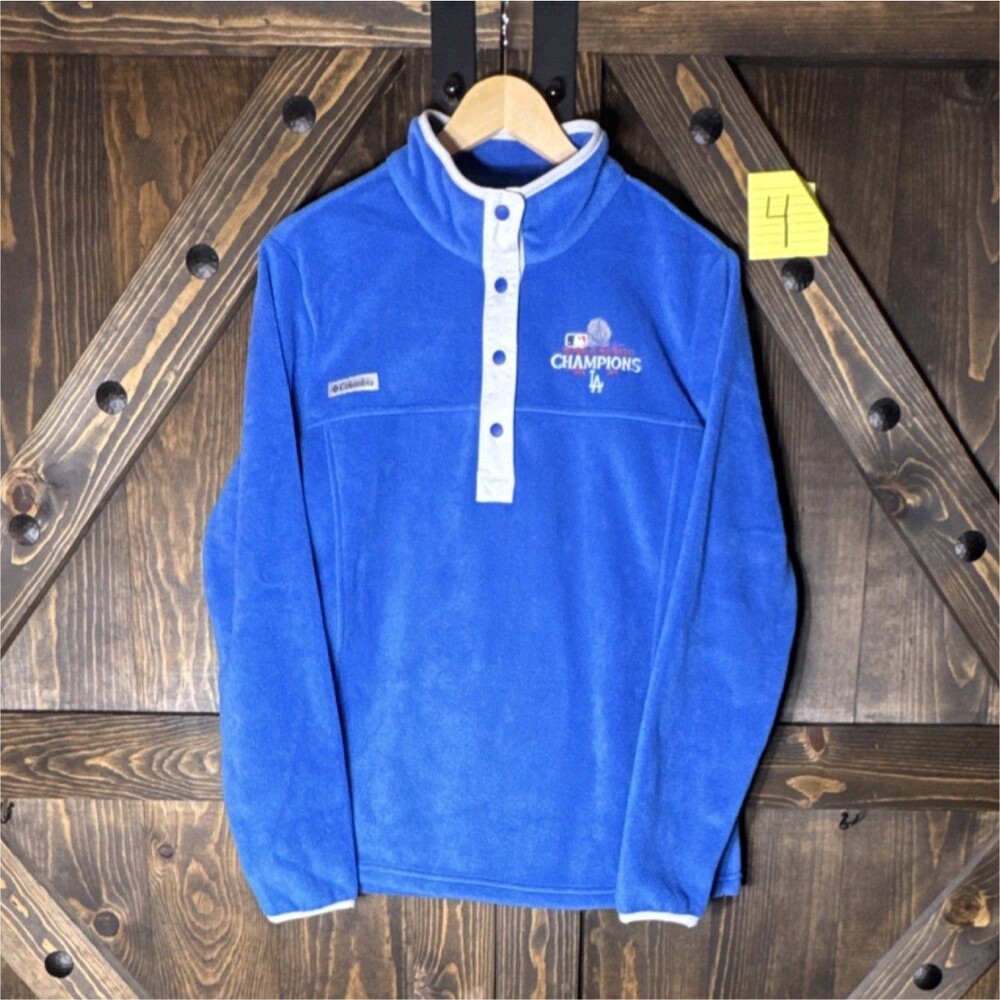 Columbia Los Angeles Dodgers World Series 2024 Sweatshirt Blue Size L
